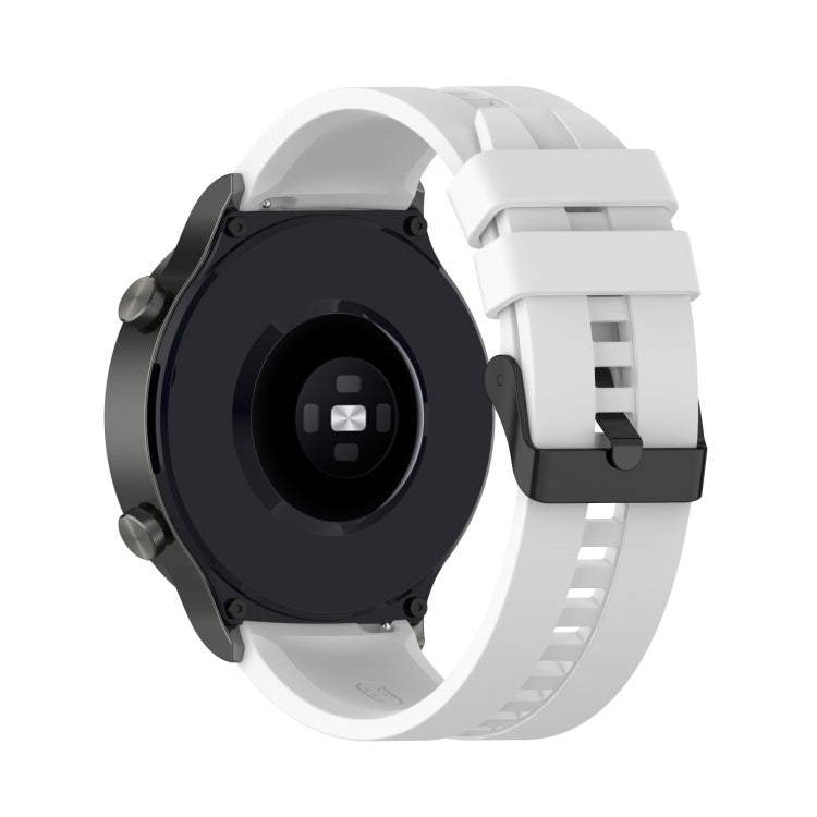Per cinturino di ricambio in silicone Huawei Watch GT 2 Pro con fibbia in acciaio nero