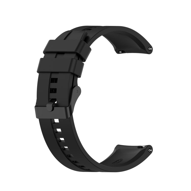Per cinturino di ricambio in silicone Huawei Watch GT 2 Pro con fibbia in acciaio nero