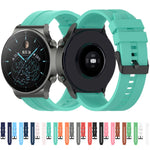 Per cinturino di ricambio in silicone Huawei Watch GT 2 Pro con fibbia in acciaio nero