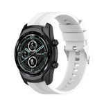Cinturino di ricambio in silicone con fibbia in acciaio argentato, For TicWatch Pro 3