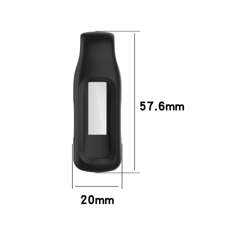 Per Fitbit Inspire 2 Cover protettiva in silicone con clip in lamiera d'acciaio, For Fitbit Inspire 2
