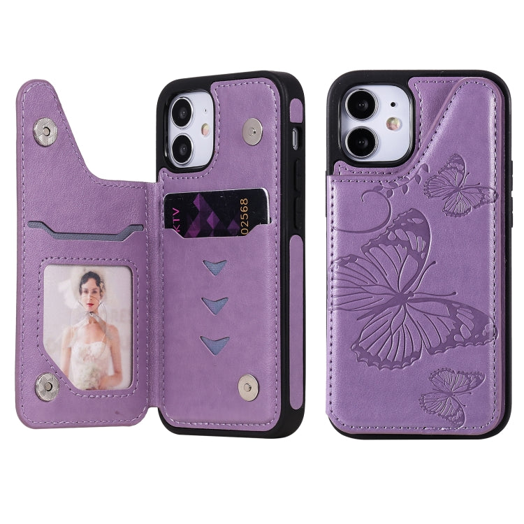 Custodia portafoglio con motivo farfalla per iPhone 12 mini