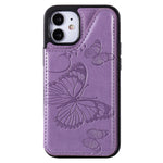 Custodia portafoglio con motivo farfalla per iPhone 12 mini