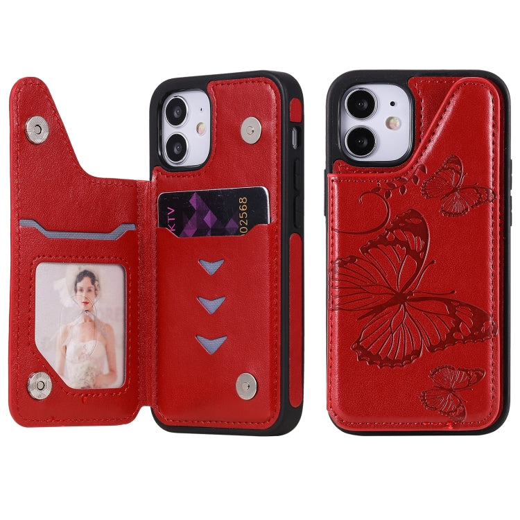 Custodia portafoglio con motivo farfalla per iPhone 12 mini