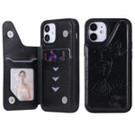 Custodia portafoglio con motivo farfalla per iPhone 12 mini