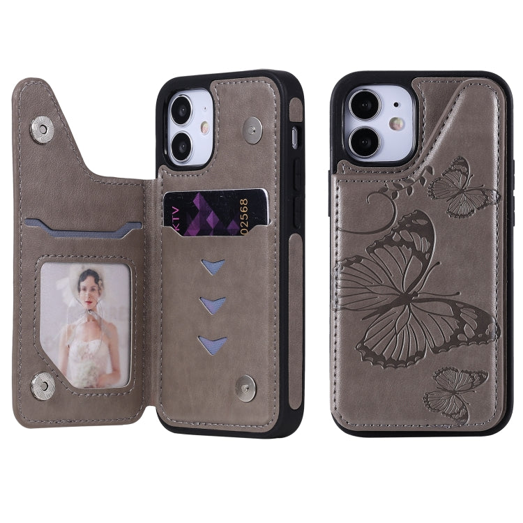 Custodia portafoglio con motivo farfalla per iPhone 12 mini