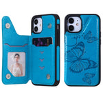 Custodia portafoglio con motivo farfalla per iPhone 12 mini