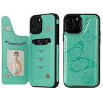 Custodia portafoglio con motivo farfalla per iPhone 12 mini