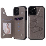 Custodia portafoglio con motivo farfalla per iPhone 12 mini