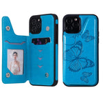 Custodia portafoglio con motivo farfalla per iPhone 12 mini