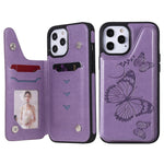 Custodia portafoglio con motivo farfalla per iPhone 12 mini