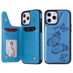 Custodia portafoglio con motivo farfalla per iPhone 12 mini