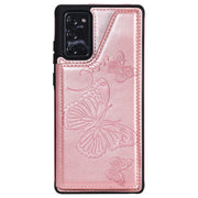 Custodia portafoglio TPU con motivo farfalla per Galaxy Note20