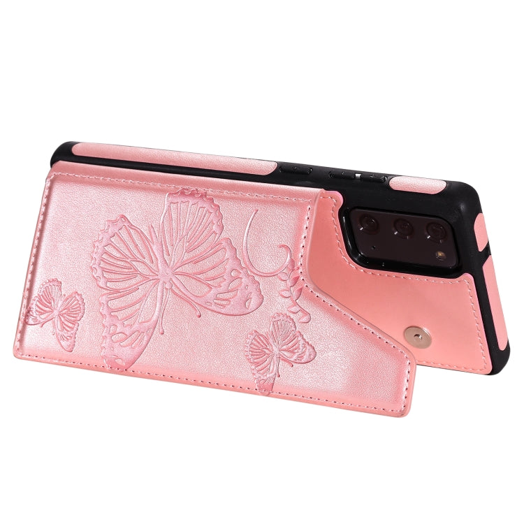 Custodia portafoglio TPU con motivo farfalla per Galaxy Note20