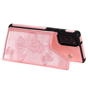 Custodia portafoglio TPU con motivo farfalla per Galaxy Note20