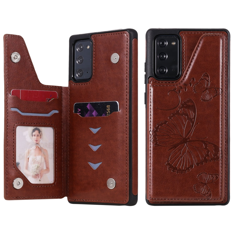 Custodia portafoglio TPU con motivo farfalla per Galaxy Note20
