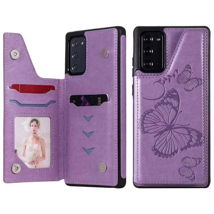 Custodia portafoglio TPU con motivo farfalla per Galaxy Note20