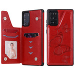 Custodia portafoglio TPU con motivo farfalla per Galaxy Note20