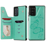 Custodia portafoglio TPU con motivo farfalla per Galaxy Note20
