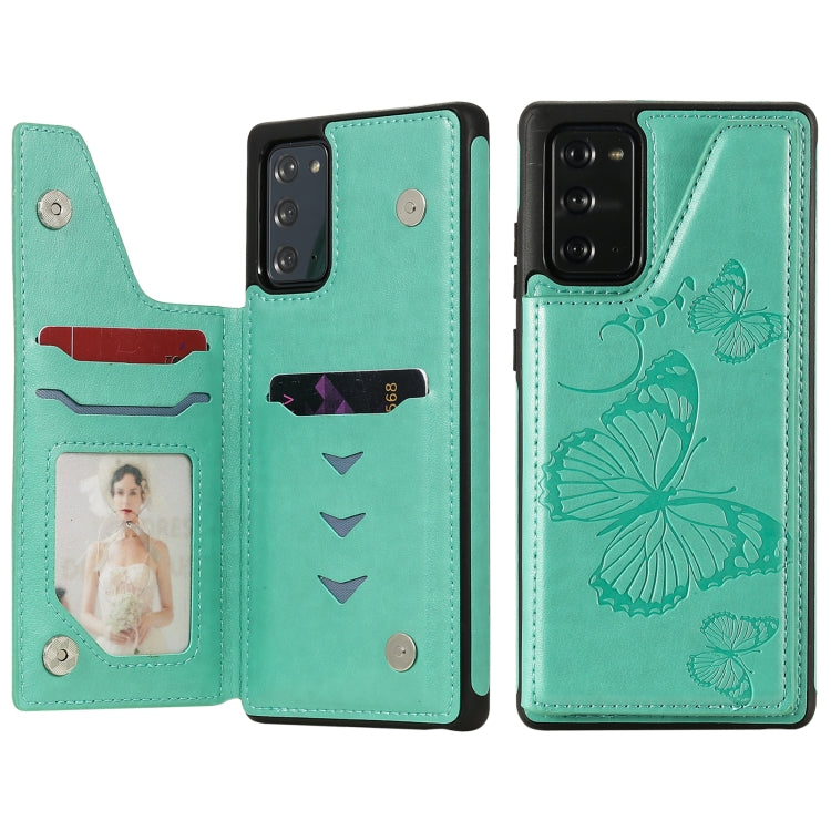 Custodia portafoglio TPU con motivo farfalla per Galaxy Note20