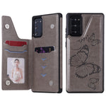 Custodia portafoglio TPU con motivo farfalla per Galaxy Note20