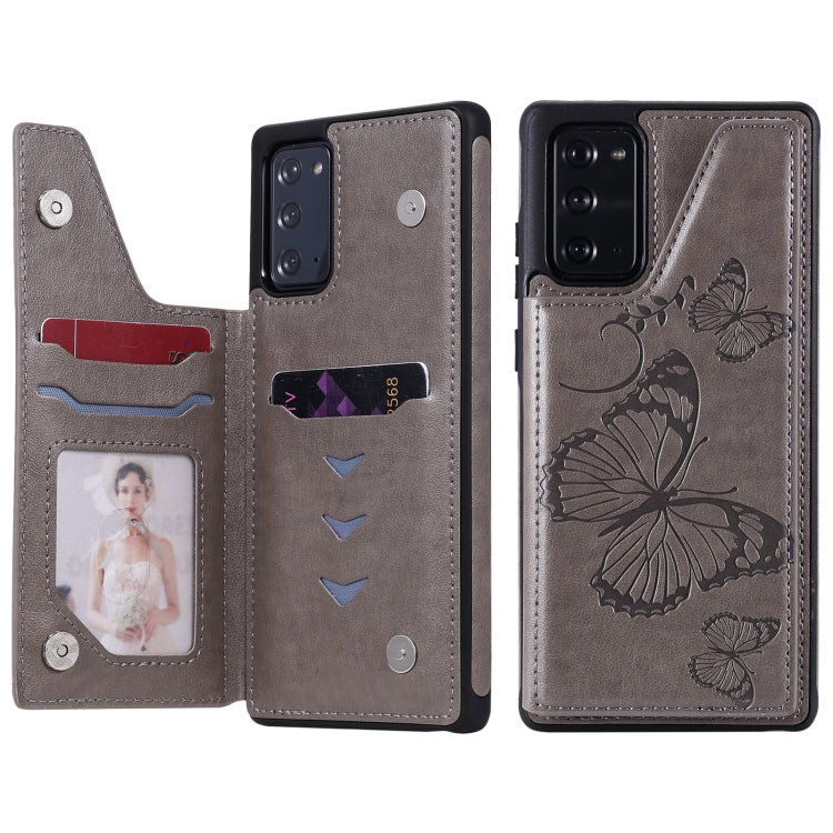 Custodia portafoglio TPU con motivo farfalla per Galaxy Note20
