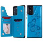 Custodia portafoglio TPU con motivo farfalla per Galaxy Note20