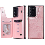 Custodia portafoglio TPU con motivo farfalla per Galaxy Note20