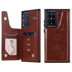 Custodia portafoglio TPU con motivo farfalla per Galaxy Note20