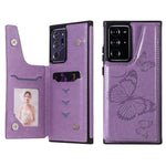 Custodia portafoglio TPU con motivo farfalla per Galaxy Note20