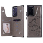 Custodia portafoglio TPU con motivo farfalla per Galaxy Note20