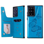 Custodia portafoglio TPU con motivo farfalla per Galaxy Note20