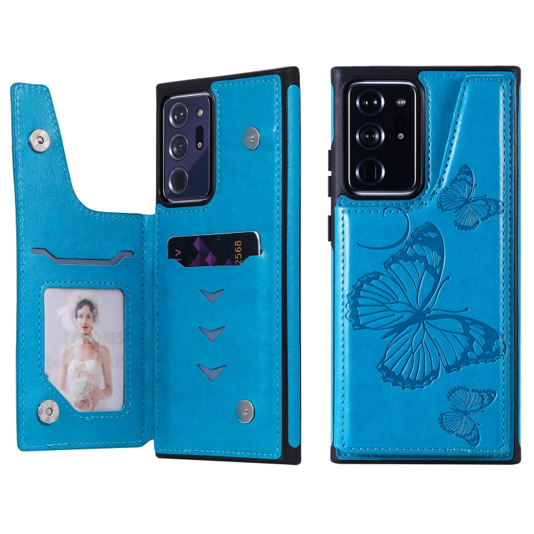 Custodia portafoglio TPU con motivo farfalla per Galaxy Note20