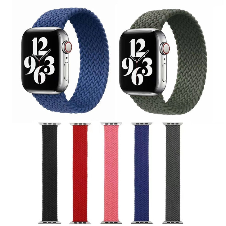 Cinturino in nylon intrecciato a giro singolo per Apple Watch Series 6 e SE e 5 e 4 40 mm / 3 e 2 e 1 38 mm, S, M, L