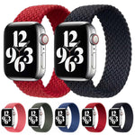 Cinturino in nylon intrecciato a giro singolo per Apple Watch Series 6 e SE e 5 e 4 44 mm / 3 e 2 e 1 42 mm, S, M, L