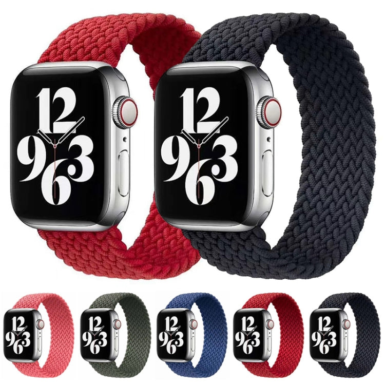 Cinturino in nylon intrecciato a giro singolo per Apple Watch Series 6 e SE e 5 e 4 44 mm / 3 e 2 e 1 42 mm, S, M, L