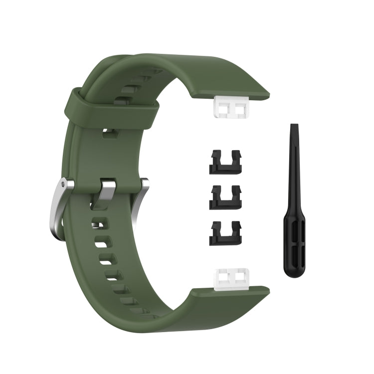 Per cinturino da polso di ricambio in silicone per Huawei Watch Fit con fibbia in acciaio inossidabile