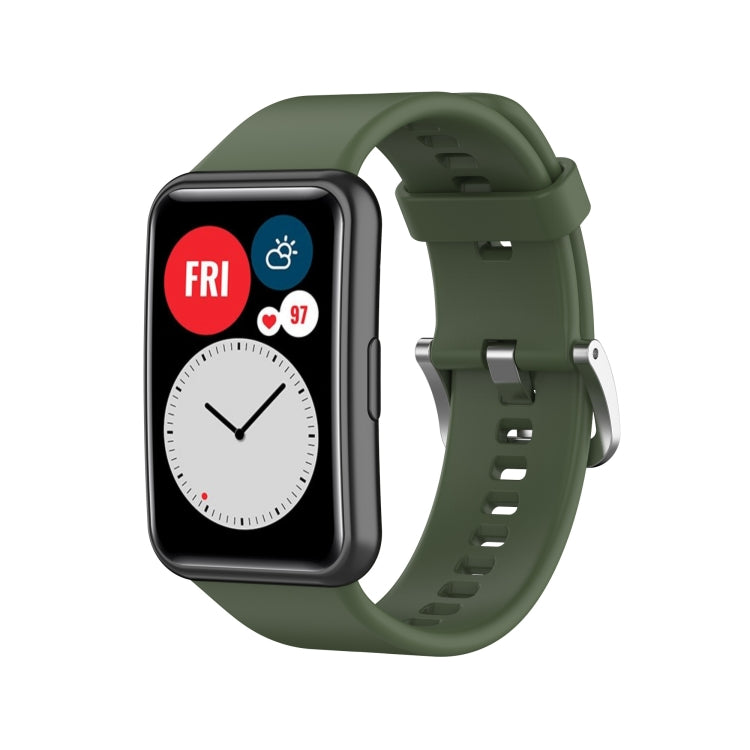 Per cinturino da polso di ricambio in silicone per Huawei Watch Fit con fibbia in acciaio inossidabile