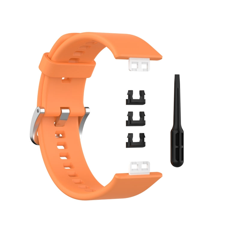 Per cinturino da polso di ricambio in silicone per Huawei Watch Fit con fibbia in acciaio inossidabile