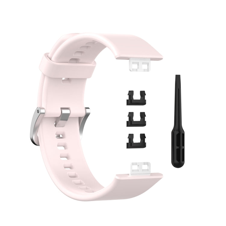 Per cinturino da polso di ricambio in silicone per Huawei Watch Fit con fibbia in acciaio inossidabile