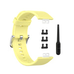 Per cinturino da polso di ricambio in silicone per Huawei Watch Fit con fibbia in acciaio inossidabile