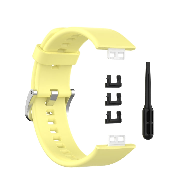 Per cinturino da polso di ricambio in silicone per Huawei Watch Fit con fibbia in acciaio inossidabile