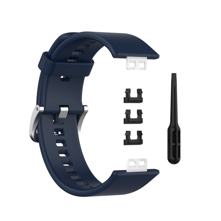 Per cinturino da polso di ricambio in silicone per Huawei Watch Fit con fibbia in acciaio inossidabile