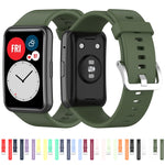 Per cinturino da polso di ricambio in silicone per Huawei Watch Fit con fibbia in acciaio inossidabile