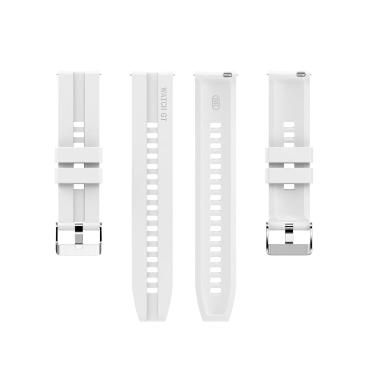 Per Huawei Watch GT 2 cinturino da polso di ricambio in silicone da 42 mm, with Silver Buckle