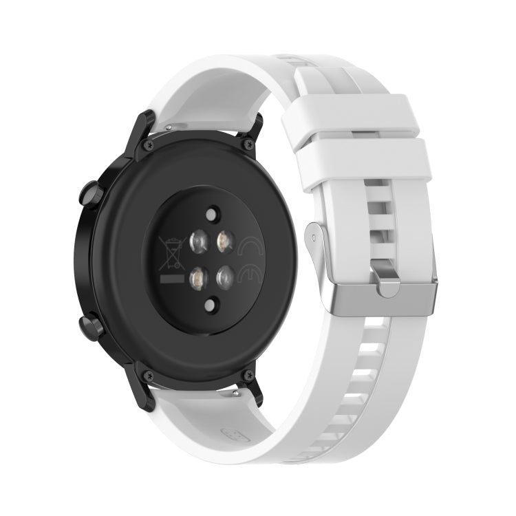 Per Huawei Watch GT 2 cinturino da polso di ricambio in silicone da 42 mm, with Silver Buckle