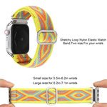 Cinturini di ricambio in nylon elastico con fibbia giapponese in metallo, For Apple Watch Ultra 49mm / Series 8&7 45mm / SE 2&6&SE&5&4 44mm / 3&2&1 42mm