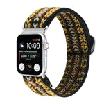 Cinturini di ricambio in nylon elastico con fibbia giapponese in metallo, For Apple Watch Ultra 49mm / Series 8&7 45mm / SE 2&6&SE&5&4 44mm / 3&2&1 42mm