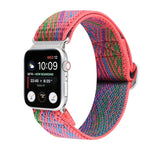 Cinturini di ricambio in nylon elastico con fibbia giapponese in metallo, For Apple Watch Ultra 49mm / Series 8&7 45mm / SE 2&6&SE&5&4 44mm / 3&2&1 42mm