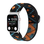 Cinturini di ricambio in nylon elastico con fibbia giapponese in metallo, For Apple Watch Series 7 45mm / 6 & SE & 5 & 4 44mm / 3 & 2 & 1 42mm, For Apple Watch Series 8&7 41mm / SE 2&6&SE&5&4 40mm / 3&2&1 38mm